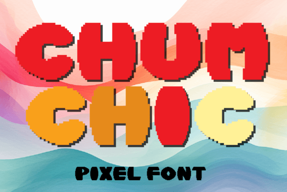 Chumchic Pixel: A Playful Display Font for Bold Design