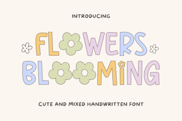 Flowers Blooming Font for Branding Projects