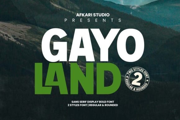Gayo Land Font for Bold Web Design