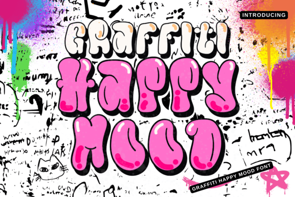 Graffiti Happy Mood Font for Branding Projects