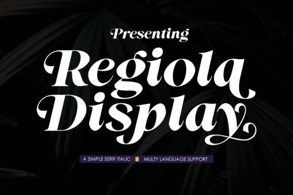 Regiola Display: A Luxurious Font for Web Design