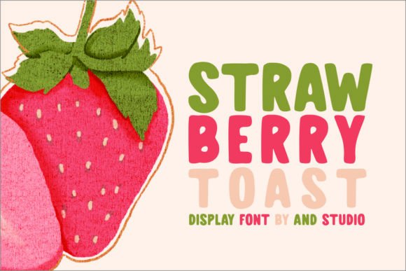 Strawberry Toast Font for Handmade Creations