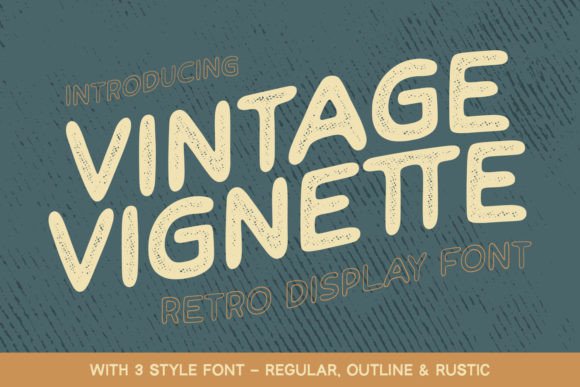 Vintage Vignette Font for Handmade Creations