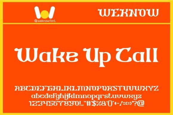 Wake Up Call: A Font That Commands Attention